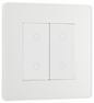 BG Evolve Pearlescent White Double, 2 way touch, 200W, secondary - PCDCLTDS2W-01