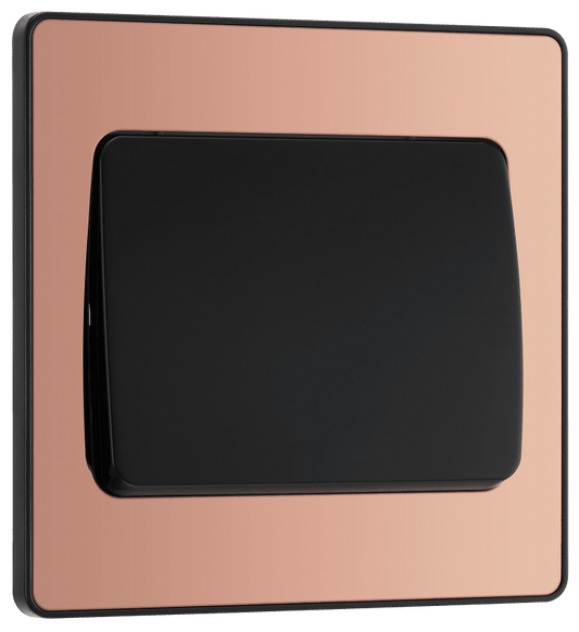 BG Evolve Polished Copper Single, 2 way switch, wide rocker - PCDCP12WB-01