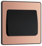 BG Evolve Polished Copper Single, 2 way switch, wide rocker - PCDCP12WB-01