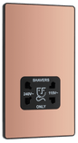 BG Evolve Polished Copper 115/240V dual voltage shaver socket - PCDCP20B-01
