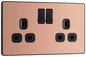 BG Evolve Polished Copper Double, switched, single pole - PCDCP22B-01