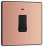 BG Evolve Polished Copper 20A, double pole, with indicator - PCDCP31B-01