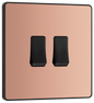 BG Evolve Polished Copper Double, 2 way switch - PCDCP42B-01