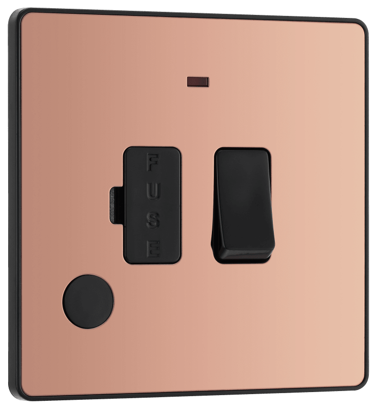 BG Evolve Polished Copper Switched and fused with indicator - PCDCP52B-01