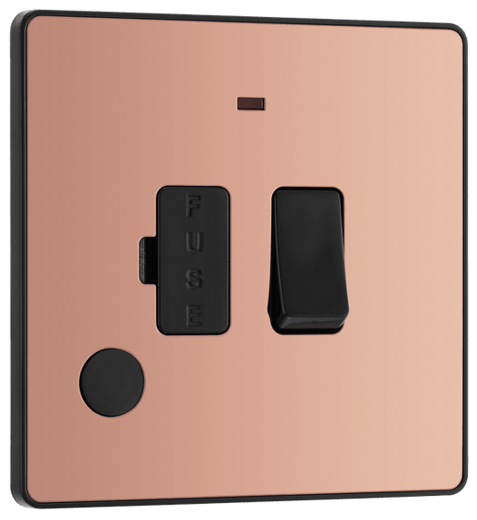 BG Evolve Polished Copper Switched and fused with indicator - PCDCP52B-01