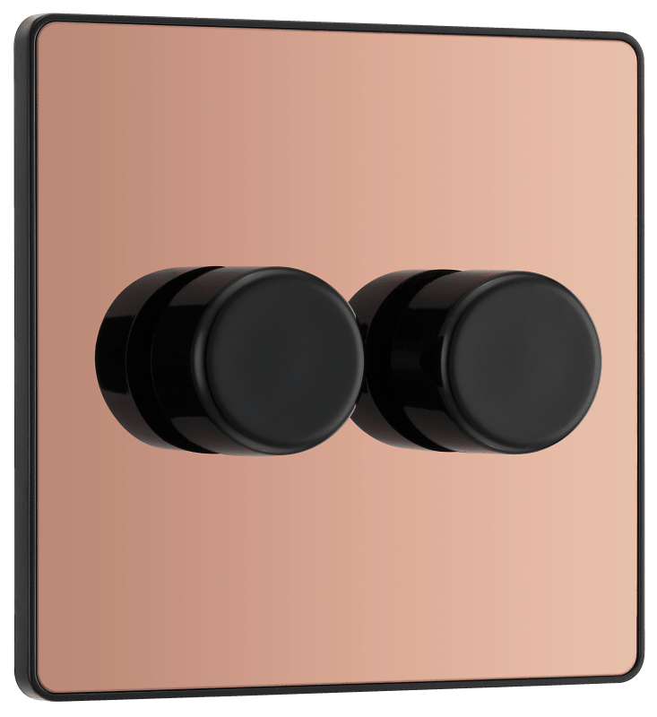 BG Evolve Polished Copper Double, 2 way push 200W - PCDCP82B-01