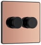 BG Evolve Polished Copper Double, 2 way push 200W - PCDCP82B-01