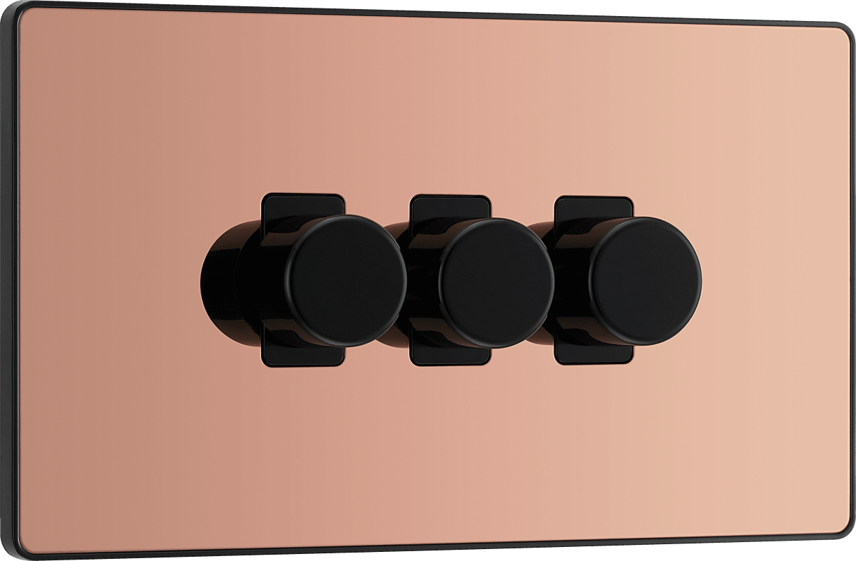 BG Evolve Polished Copper Triple, 2 way push 200W - PCDCP83B-01