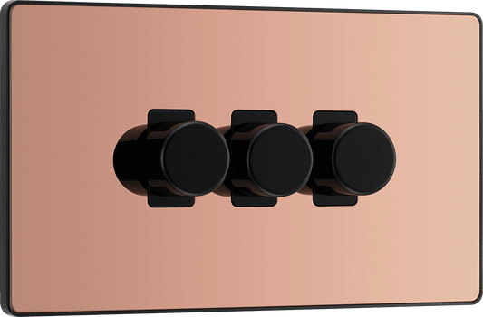 BG Evolve Polished Copper Triple, 2 way push 200W - PCDCP83B-01