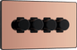 BG Evolve Polished Copper Quadruple, 2 way push 200W - PCDCP84B-01