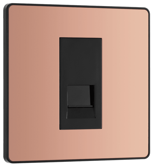 BG Evolve Polished Copper Single, telephone socket, master - PCDCPBTM1B-01