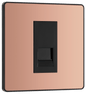 BG Evolve Polished Copper Single, telephone socket, secondary - PCDCPBTS1B-01