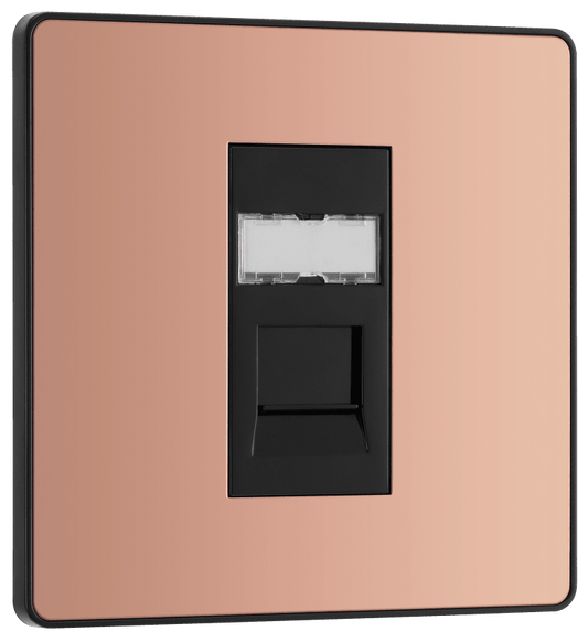 BG Evolve Polished Copper Single, RJ45 telephone socket - PCDCPRJ451B-01