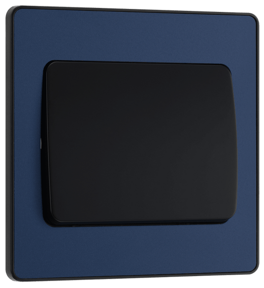 BG Evolve Matt Blue Single, 2 way switch, wide rocker - PCDDB12WB-01