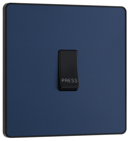 BG Evolve Matt Blue Single, bell push switch - PCDDB14B-01