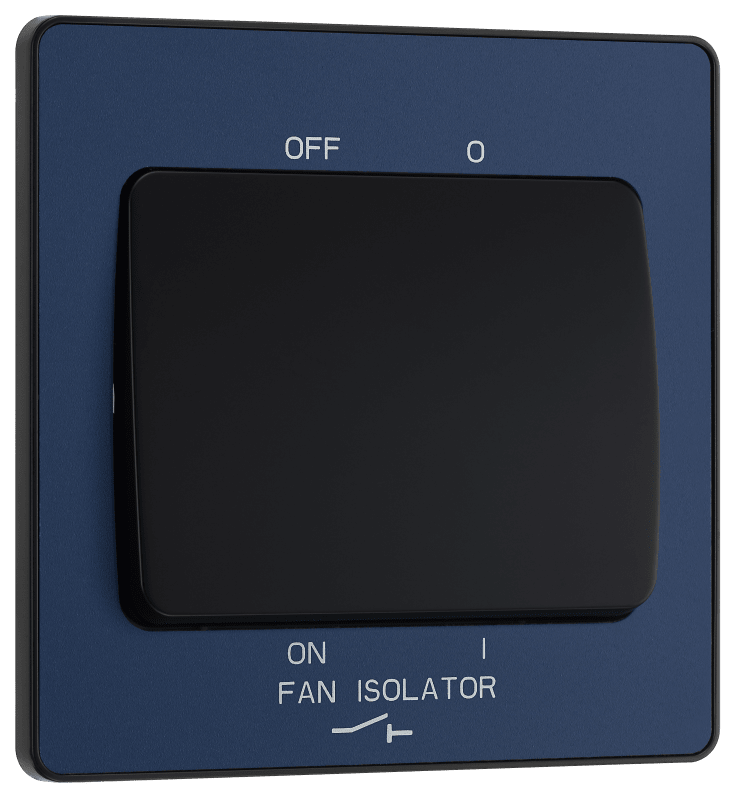 BG Evolve Matt Blue Triple pole fan isolator - PCDDB15B-01