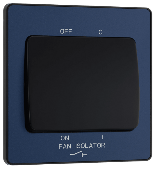 BG Evolve Matt Blue Triple pole fan isolator - PCDDB15B-01