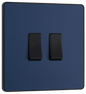 BG Evolve Matt Blue Double, 2 way switch - PCDDB42B-01