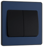BG Evolve Matt Blue Double, 2 way switch, wide rocker - PCDDB42WB-01