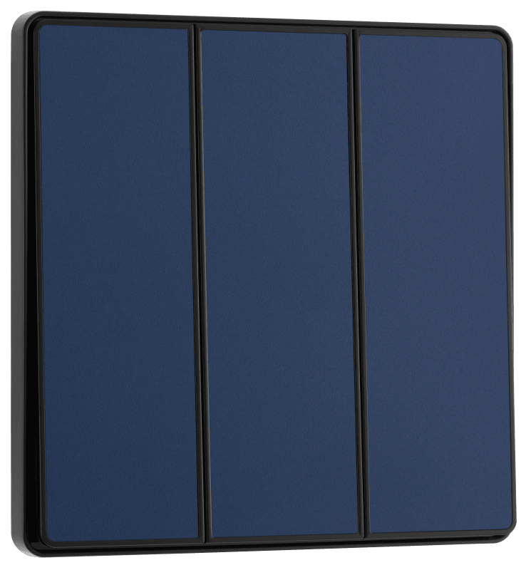 BG Evolve Matt Blue Triple, 2 way switch, edge rocker - PCDDB43EB-01