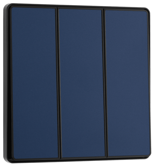 BG Evolve Matt Blue Triple, 2 way switch, edge rocker - PCDDB43EB-01