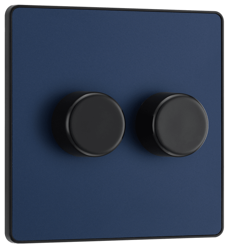 BG Evolve Matt Blue Double, 2 way push 200W - PCDDB82B-01