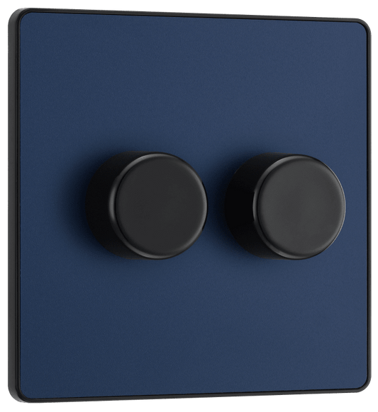 BG Evolve Matt Blue Double, 2 way push 200W - PCDDB82B-01