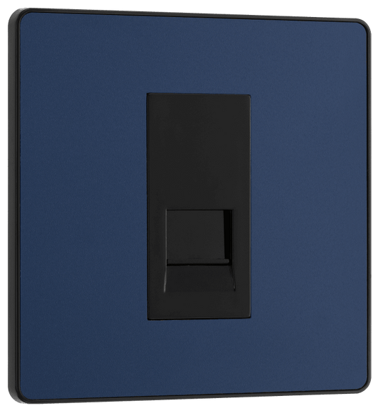 BG Evolve Matt Blue Single, telephone socket, master - PCDDBBTM1B-01