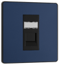 BG Evolve Matt Blue Single, RJ45 telephone socket - PCDDBRJ451B-01