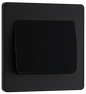 BG Evolve Matt Black Single, 2 way switch, wide rocker - PCDMB12WB-01