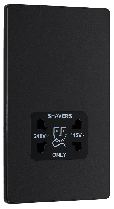 BG Evolve Matt Black Double switched, double pole - PCDMB20B-01