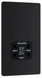 BG Evolve Matt Black Double switched, double pole - PCDMB20B-01