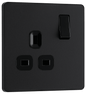 BG Evolve Matt Black Single, switched, single pole - PCDMB21B-01