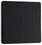 BG Evolve Matt Black Double, 2 way switch, edge rocker - PCDMB42EB-01