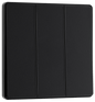 BG Evolve Matt Black Triple, 2 way switch, edge rocker - PCDMB43EB-01