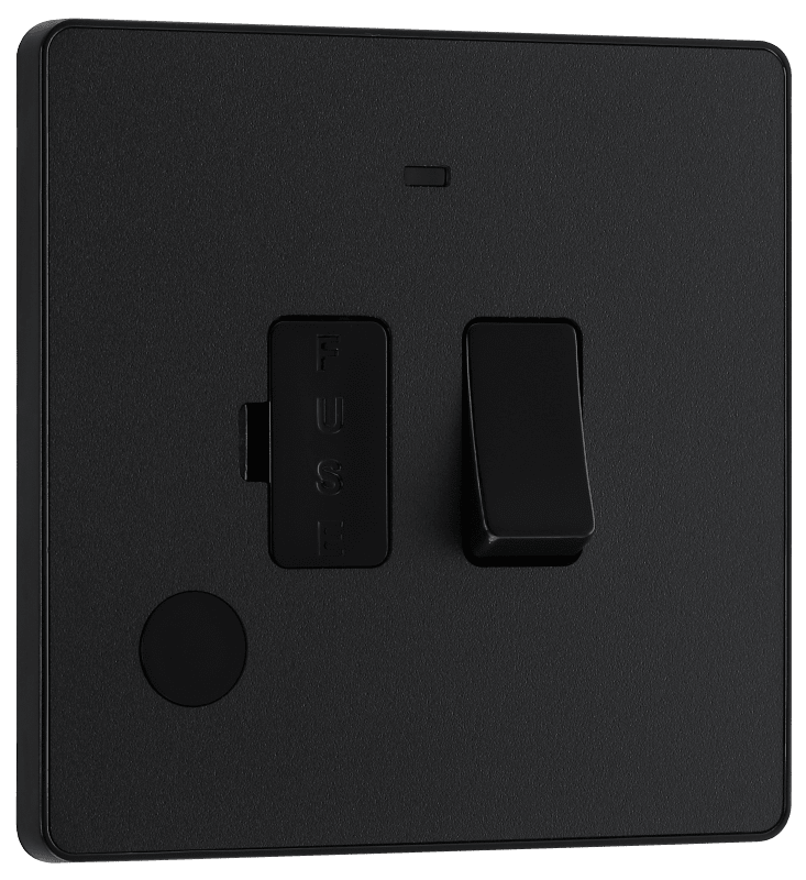 BG Evolve Matt Black Switched and fused with indicator - PCDMB52B-01