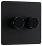 BG Evolve Matt Black Double, 2 way push 200W - PCDMB82B-01