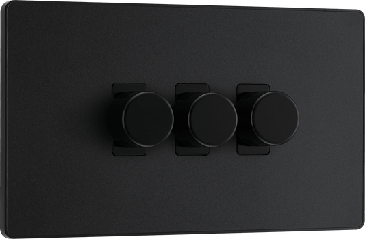 BG Evolve Matt Black Triple, 2 way push 200W - PCDMB83B-01