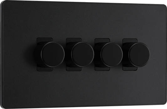 BG Evolve Matt Black Quadruple, 2 way push 200W - PCDMB84B-01