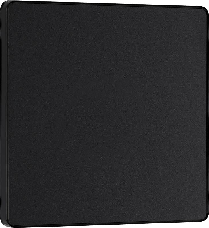 BG Evolve Matt Black Single, blank plate - PCDMB94B-01