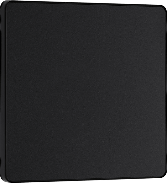 BG Evolve Matt Black Single, blank plate - PCDMB94B-01