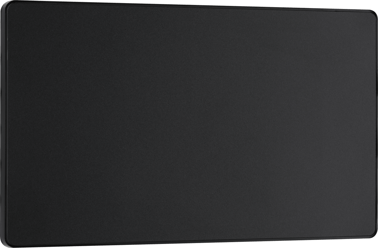 BG Evolve Matt Black Double, blank plate - PCDMB95B-01