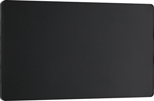 BG Evolve Matt Black Double, blank plate - PCDMB95B-01