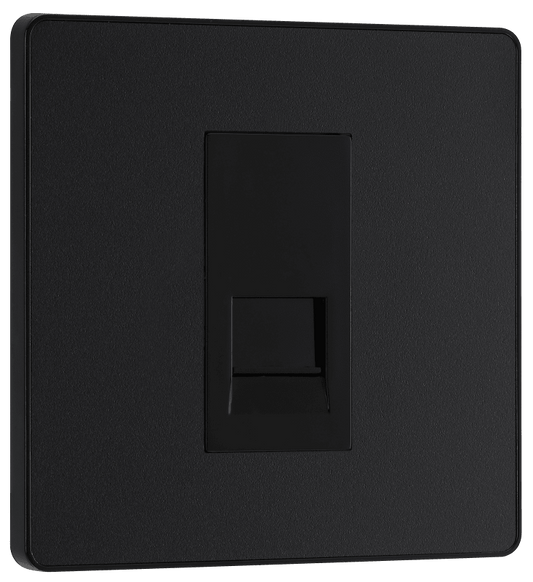 BG Evolve Matt Black Single, telephone socket, master - PCDMBBTM1B-01