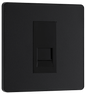 BG Evolve Matt Black Single, telephone socket, secondary - PCDMBBTS1B-01