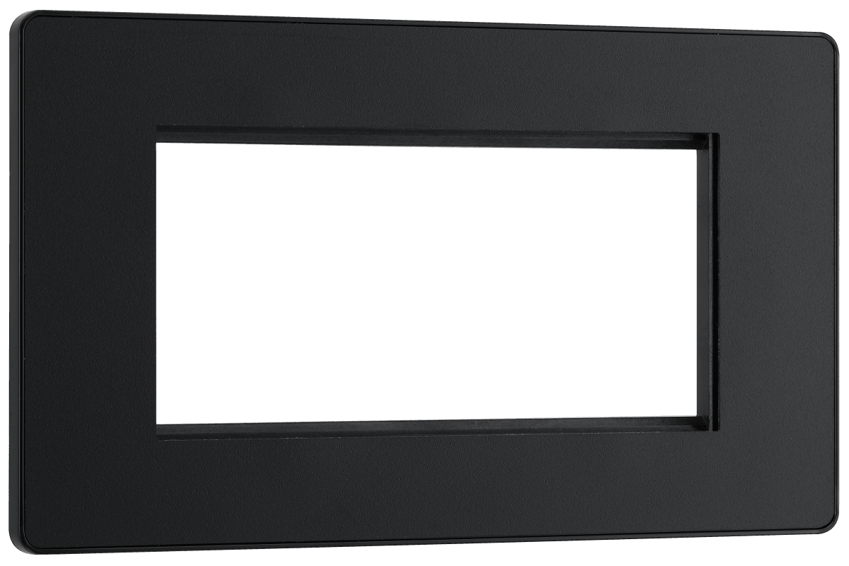 BG Evolve Matt Black 4 module - rectangular - PCDMBEMR4B-01