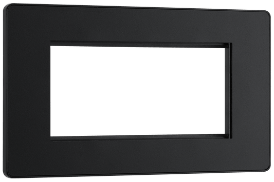 BG Evolve Matt Black 4 module - rectangular - PCDMBEMR4B-01