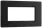 BG Evolve Matt Black 4 module - rectangular - PCDMBEMR4B-01