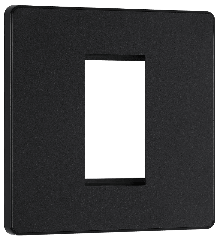 BG Evolve Matt Black 1 module - square - PCDMBEMS1B-01