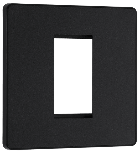 BG Evolve Matt Black 1 module - square - PCDMBEMS1B-01